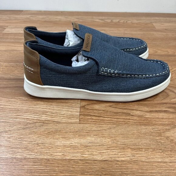 Nautica Men's Derwin Loafers Sneakers Boat Shoes in Blue Denim Size 10 NEW - Picture 7 of 10